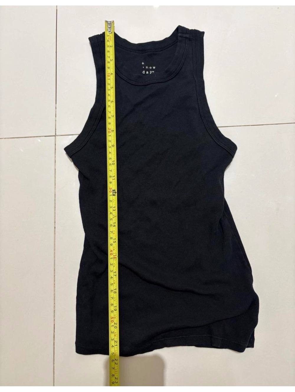 A new day black womens small ribbed tank